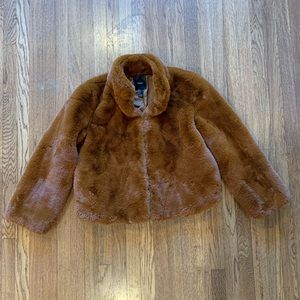 Forever 21 faux fur jacket bronze